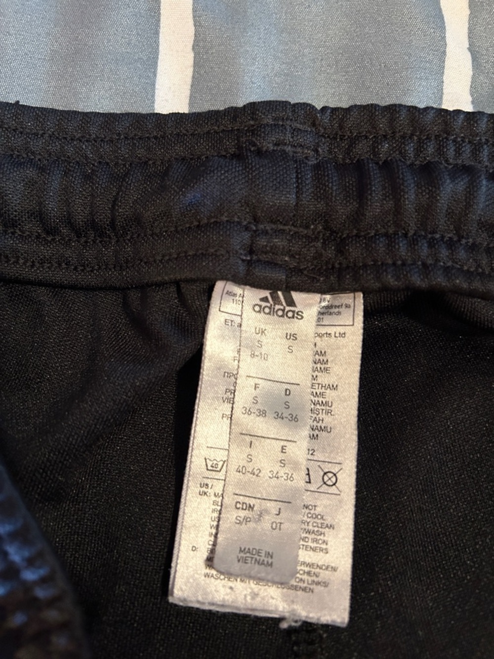 adidas Black Track Pants with Pink Side Stripes - Picture 2 of 8